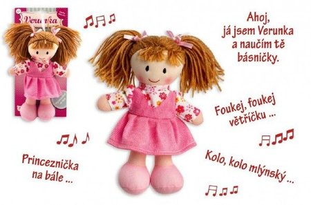 Teddies Bbika Verunka handrov plyov 20cm esky hovoriaca