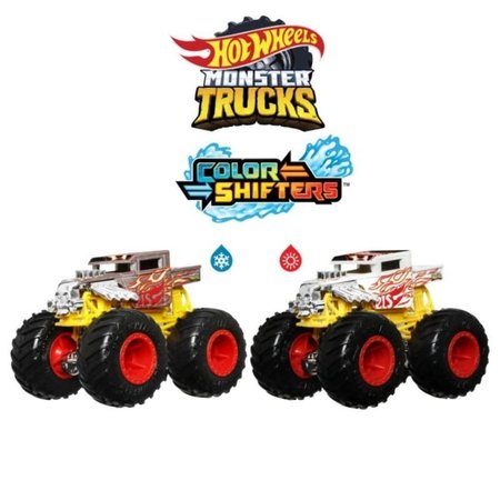 Mattel Hot Wheels Monster trucks color shifters Bone Shaker