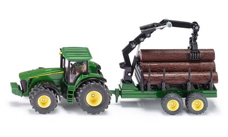 SIKU Farmer - traktor John Deere s lesnm prvesom 1:50