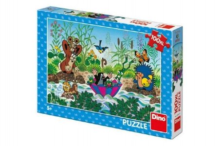 Dino puzzle Krtko Krtkov plavba 47x33cm 100 dielikov XL v krabici 27x19x4cm