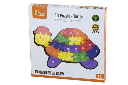 Viga 3D puzzle - korytnaka s psmenami