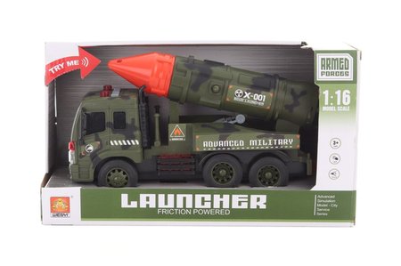 Lamps Vojensk auto s raketou na batrie