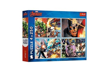 Trefl Puzzle 4x250 - Avangers / Hrdinsk dni