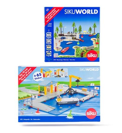 SIKU World - Nakladac prstav s mlom a vodnou plochou