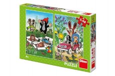 Dino puzzle Krtko je astn 2x48 dielikov 18x26cm v krabici 27x19x4cm