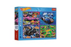 Puzzle 4x250 - Hot wheels / Zvodn aut