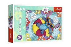 Puzzle Lilo&amp;Stitch na dovolenke 27x20cm 30 dielikov v krabike