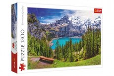 Trefl Puzzle Jazero Oeschinen Alpy, vajiarsko 1500 dielikov 85x58cm