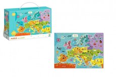 Puzzle Mapa Eurpy 64x46cm 100 dielikov