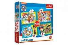 Trefl Puzzle 4v1 Happy Team Tlapkov patrola/Tlapkov patrola v krabici 28x28x6cm